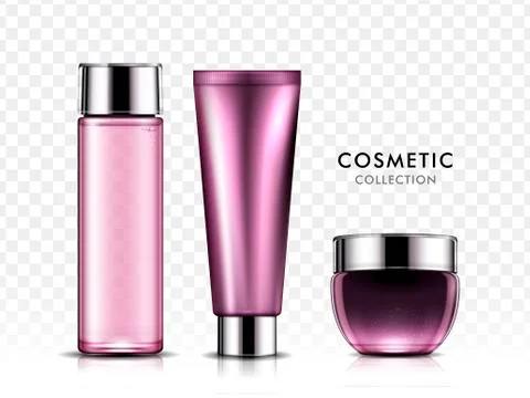 Cosmetic package set Stock Illustration
