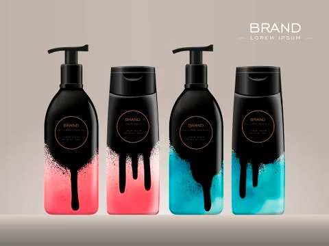 Cosmetic package template design Stock Illustration