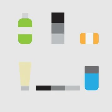 Cosmetic packages Stock Illustration