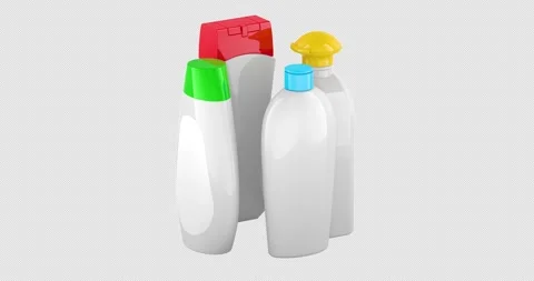 Cosmetic packaging containers mockup, template rotation animation seamlessl.. Stock Footage 326700341