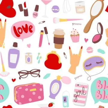 Cosmetic pattern vector Stock Illustration