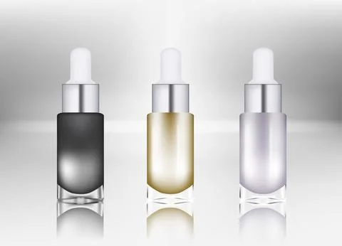 Cosmetic plastic bottle . Liquid container. Stock Illustration