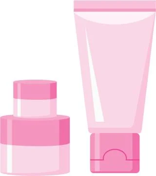 Cosmetic plastic containers Stock Illustration