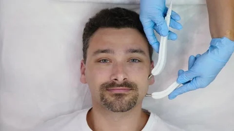 Cosmetic procedure microcurrents Stock Footage 147443841