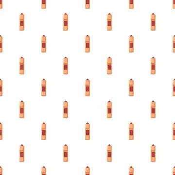 Cosmetic product bottle pattern repeating on white background Stock Illustration