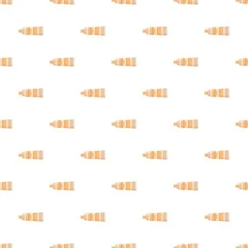 Cosmetic product tube repeating pattern on white background Stock Illustration