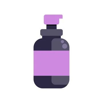 Cosmetic pump bottle with liquid soap dispenser Stock Illustration