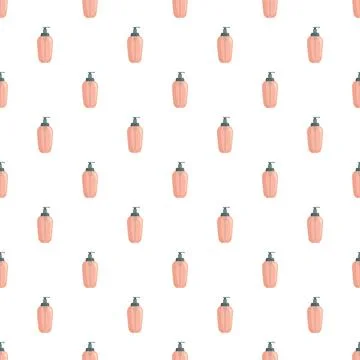 Cosmetic pump bottles seamless pattern for skincare beauty Stock Illustration