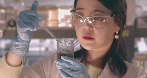 Cosmetic R&amp;D Technology Researcher Stock Footage 170051446