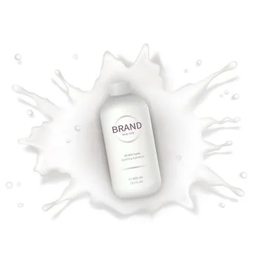 Cosmetic realistic vector background with cream Stock Illustration