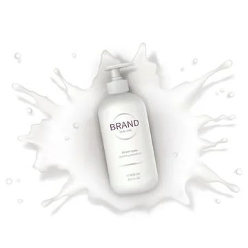 Cosmetic realistic vector background with cream Stock Illustration