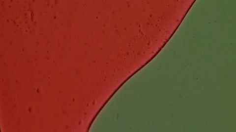 Cosmetic Red Liquid With Tiny Bubbles Flowing Into The Smooth Surface. - Stock Footage 162538888