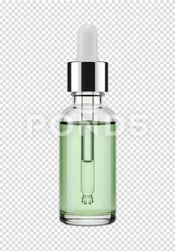 Cosmetic serum bottle isolated on transparent background Modello PSD