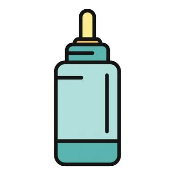 Cosmetic serum dropper bottle with skincare liquid Stock Illustration