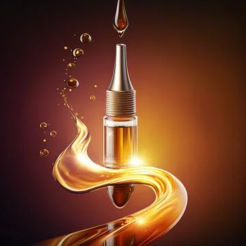 Cosmetic serum Oil drop on skin cell, Skin Repair, moisturizer, collagen serum Stock Illustration