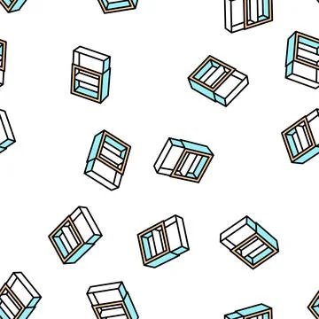 Cosmetic set box vector seamless pattern 库存插图