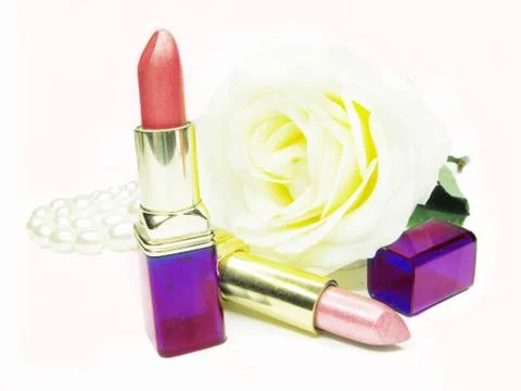 Cosmetic set for makeup Foto stock