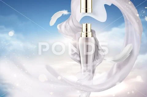 Cosmetic spray ads Stock Illustration