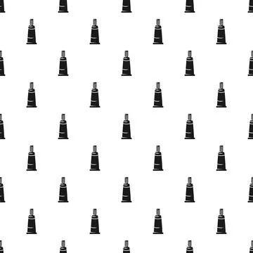 Cosmetic tube packaging seamless pattern black and white Stock Illustration