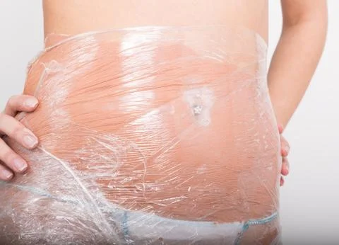 Cosmetic wrap. Slimming. Caring for the female body Stock-Fotos