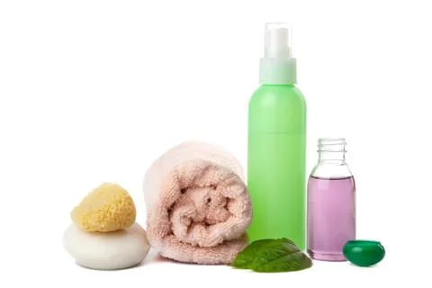 Cosmetics and body care products isolated Stock Photos
