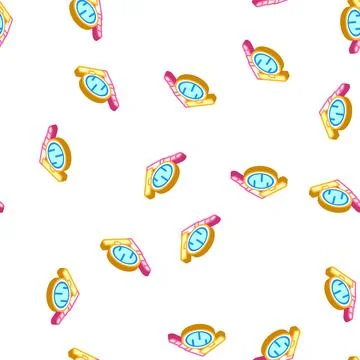 Cosmetics and mirror isometric icon seamless pattern Stock Illustration