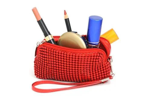 Cosmetics bag Stock Photos