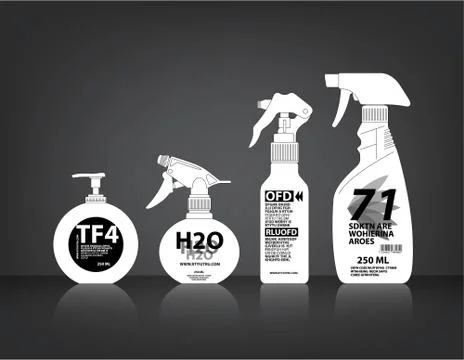 Cosmetics Bottle Packaging Vector Stock Illustration