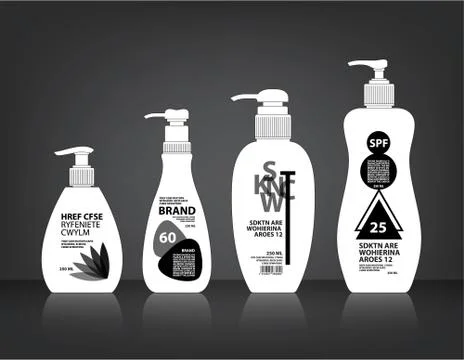 Cosmetics Bottle Packaging Vector Stock Illustration