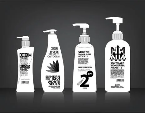 Cosmetics Bottle Packaging Vector Stock Illustration