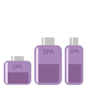 Cosmetics bottle product vector flat icon, Flat design of skincare, hygiene or Illustrazione stock