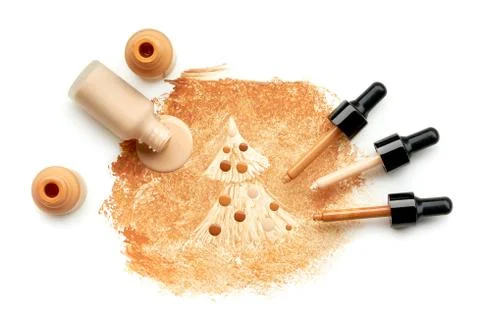 Cosmetics christmas tree Stock Photos