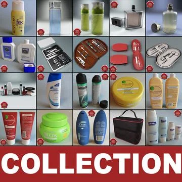 Cosmetics Collection 3D Model