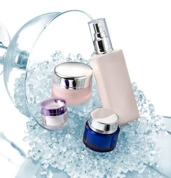 Cosmetics containers Stock Photos