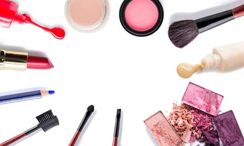 Cosmetics with copyspace Stock Photos