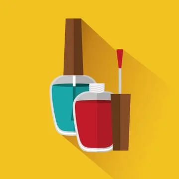 Cosmetics design over yellow background vector illustration 스톡 일러스트