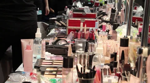 Cosmetics dressing room Stock Footage 37404654