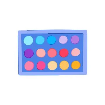 Cosmetics eyeshadow face cartoon vector illustration Stock Illustration