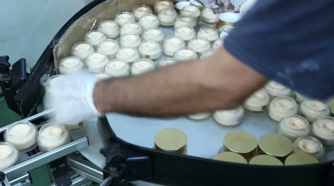 The cosmetics factory Stock Footage 62809485