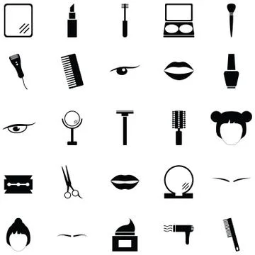 Cosmetics icon set Stock Illustration