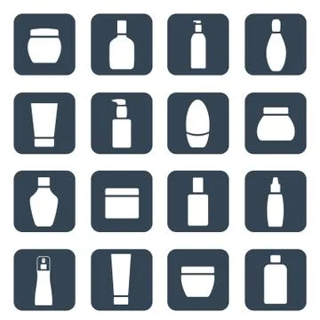 Cosmetics icon set. Stock Illustration
