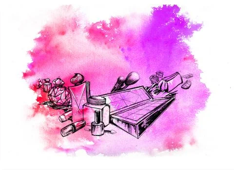 Cosmetics Stock Illustration