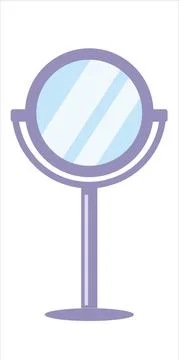 Cosmetics mirror. Flat vector illustration. Make up Stock Illustration