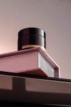 Cosmetics mockup featuring elegant packaging design displayed on a sleek surface 写真素材