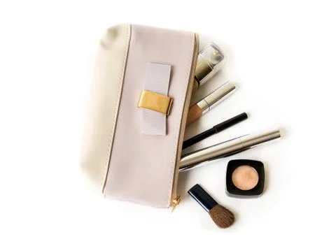 Cosmetics objects in the bag Stock-Fotos