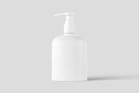 Cosmetics Packaging Bottle Jar 3D Rendering White Blank Mockup Stock Illustration