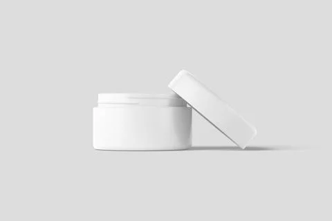Cosmetics Packaging Bottle Jar 3D Rendering White Blank Mockup Stock Illustration