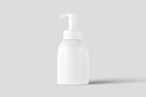 Cosmetics Packaging Bottle Jar 3D Rendering White Blank Mockup Stock Illustration