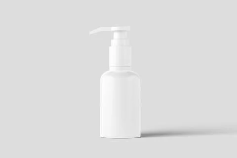 Cosmetics Packaging Bottle Jar 3D Rendering White Blank Mockup Stock Illustration