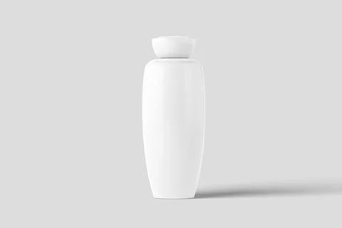 Cosmetics Packaging Bottle Jar 3D Rendering White Blank Mockup Stock Illustration